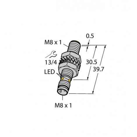 BI2-M08-AP6X-V1131 - Czujnik indukcyjny z rozszerzonym zakresem detekcji – 4602903