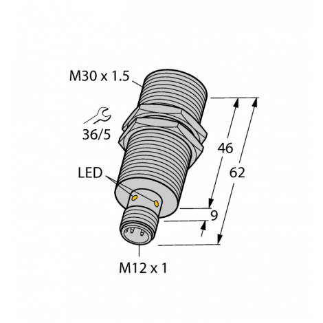 BI15-M30-AP6X-H1141 - Czujnik indukcyjny z rozszerzonym zakresem detekcji – 46185