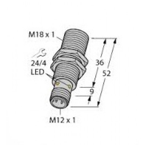 BI8-M18-AP6X-H1141 - Czujnik indukcyjny z rozszerzonym zakresem detekcji – 46150