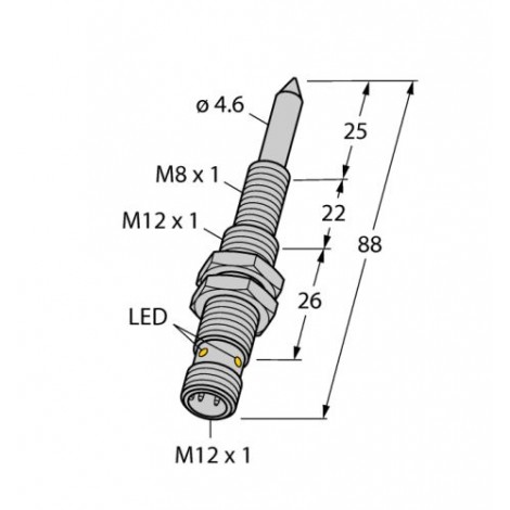 NIMFE-M12/4.6L88-UP6X-H1141 – Czujnik magneto-indukcyjny – 1600608