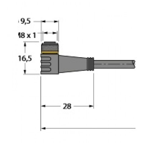 PKW3M-2/TXL – Przewód elementu wykonawczego/- Czujnika, przewód podłączeniowy – 6625556