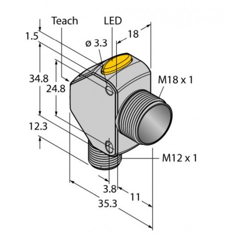 Q3XTBLD-Q8 – Czujnik fotoelektryczny, czujnik laserowy – 91638