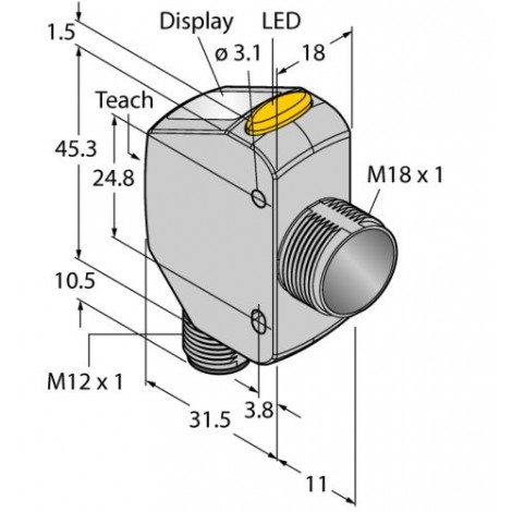 Q4XTBLAF300-Q8 –  Czujnik fotoelektryczny, czujnik laserowy – 94118