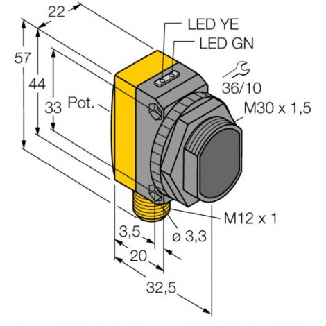 QS30LPQ – Czujnik fotoelektryczny, czujnik refleksyjny z polaryzacją wiązki – 73084