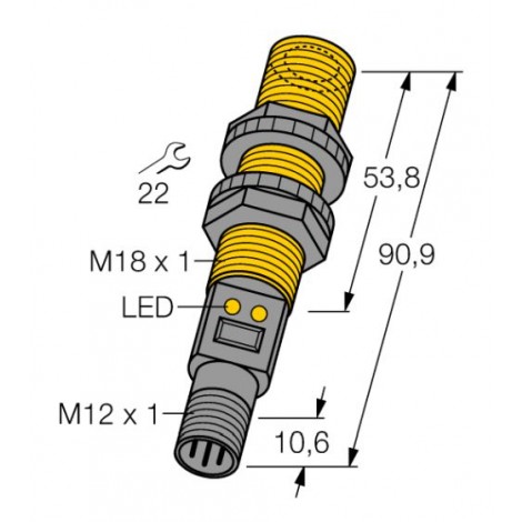 S18UIAQ – Czujnik ultradźwiękowy, czujnik odbiciowy – 2703